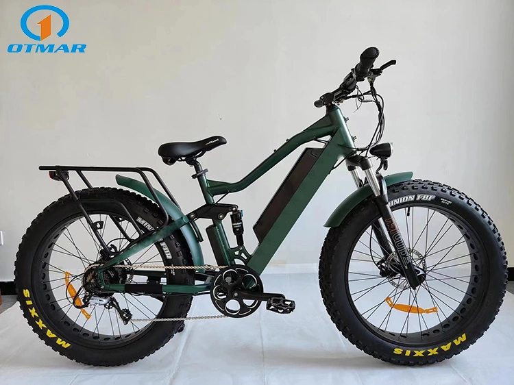 Full Suspension 26 Inch Fat Electric Mountain Bike Big Tire 26*4.8 Tire off- Road E Bike 1000W Rear Motorcycles Big Power Snow E Bike with CE