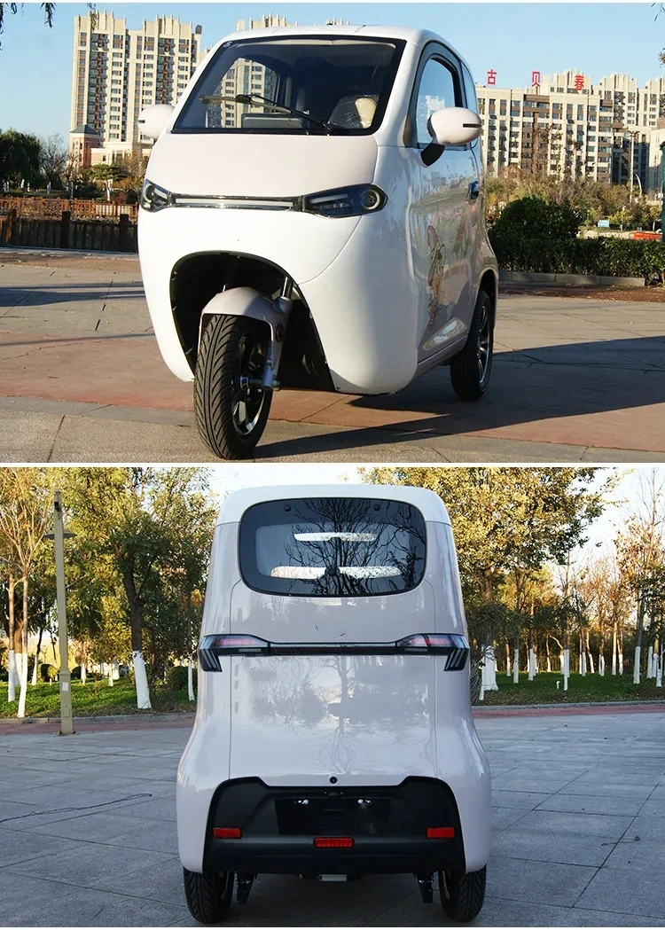 Enclosed Electric Tricycle with Passenger Seat Mini City Car Electric Motorcycle