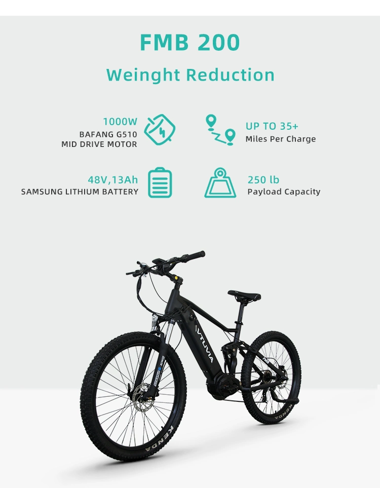 MTB High Speed Electric Bicycle G510 Brushless MID Drive Full Suspension Ebikes