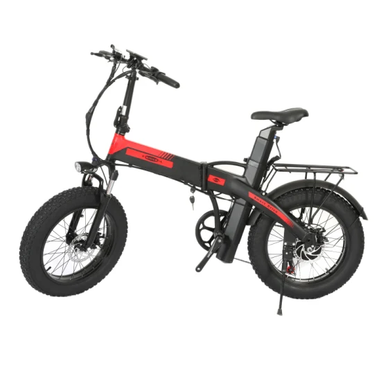 Bicicleta Mountian elétrica dobrável de 20 polegadas para adultos com motor de 500 W, freio a disco duplo, suspensão dianteira